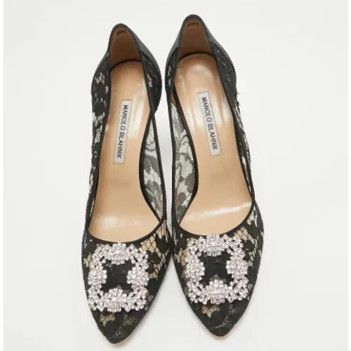 Pre-owned Lace heels , female, Sizes: 7 1/2 UK - Manolo Blahnik Pre-owned - Modalova