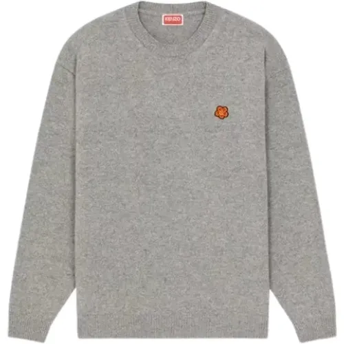 Grey Boke Flower Crest Sweater , male, Sizes: M - Kenzo - Modalova