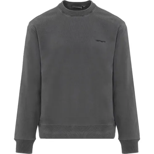 Schwarzer Script-Sweatshirt Aw24 , Herren, Größe: M - Carhartt WIP - Modalova