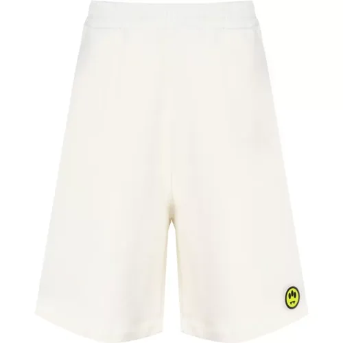 Weiße Shorts mit Smile-Logo , Herren, Größe: S - Barrow - Modalova