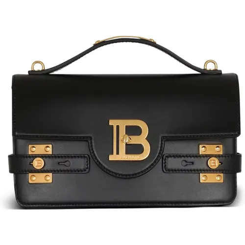 Smooth leather B-Buzz 24 bag , female, Sizes: ONE SIZE - Balmain - Modalova