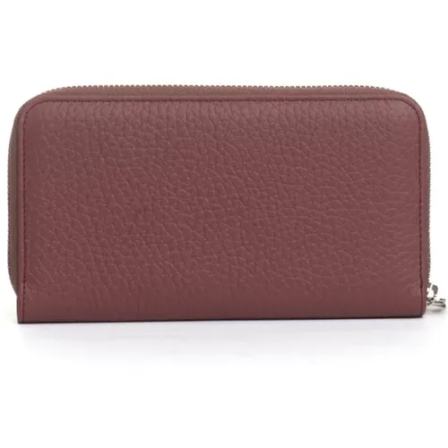 Burgundy Zip Around Wallet Orciani - Orciani - Modalova