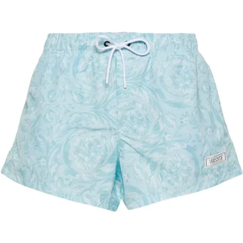 Barocco Print Swim Shorts , male, Sizes: L, M - Versace - Modalova