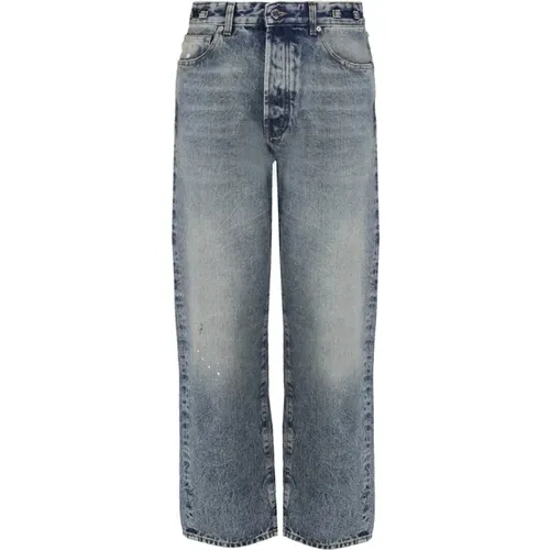 Jeans mit lockerem Schnitt und distressed Details , Herren, Größe: W32 - Darkpark - Modalova
