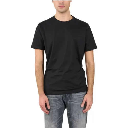 Jersey T-shirt with embroidered back , male, Sizes: L, S, M, 2XL - Dondup - Modalova