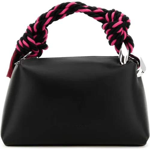 Schwarze Leder-Eckhandtasche - JW Anderson - Modalova