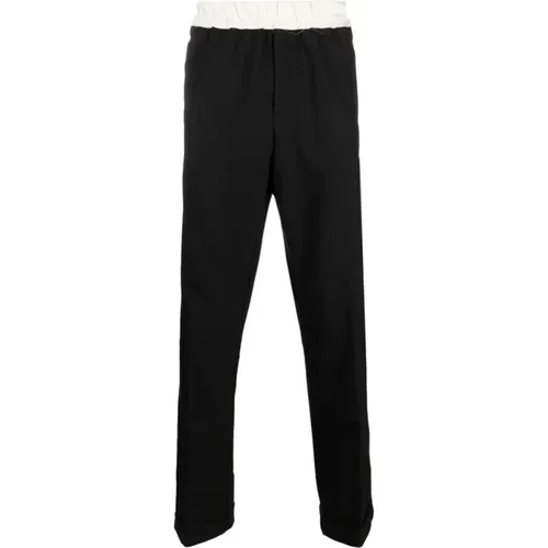 Wool Silk Trousers with Side Stripe Detailing , male, Sizes: M, L - Wales Bonner - Modalova