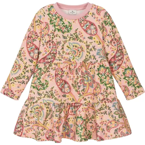 Kleid mit Paisley-Print und Rüschen Saum - ETRO - Modalova