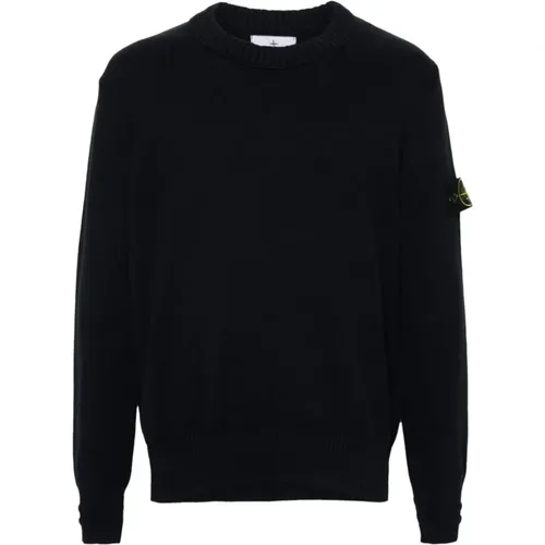 Pullover Sweater in Black , male, Sizes: M - Stone Island - Modalova