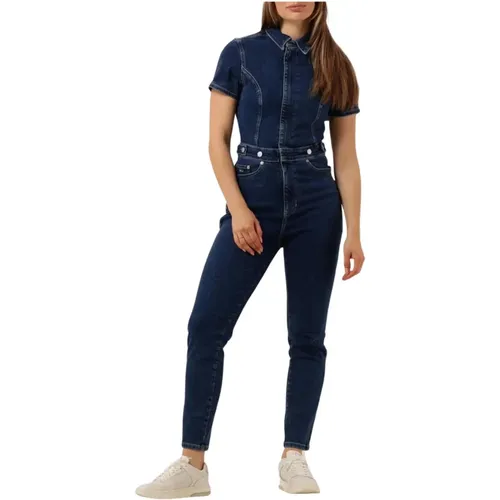 Blaue Jumpsuit Ch4253 , Damen, Größe: L - Tommy Jeans - Modalova