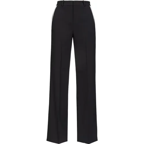 Contrasting Satin Wide-Leg Trousers , female, Sizes: 2XS, L, S - pinko - Modalova