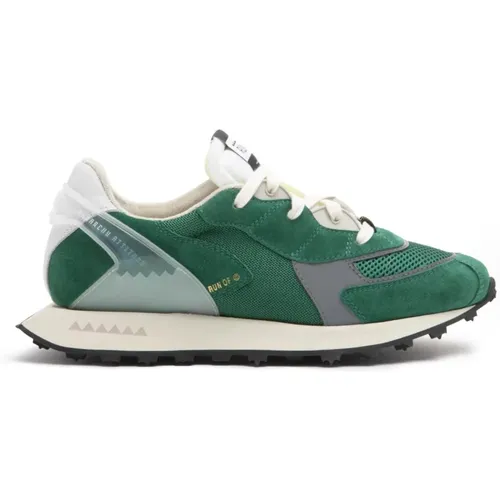 Grüne Wildleder Sneakers , Herren, Größe: 40 EU - RUN OF - Modalova