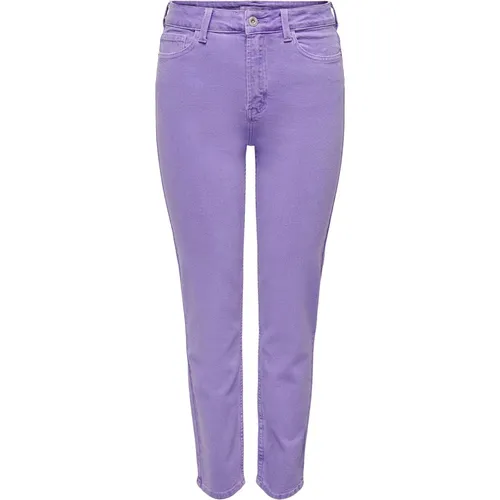 High Waistband Jeans Emily in Paisley , female, Sizes: W25, W27, W30 - Only - Modalova