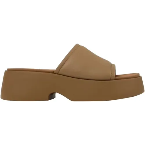 Bold Leather Platform Sandals , female, Sizes: 7 UK, 6 UK, 3 UK - Camper - Modalova