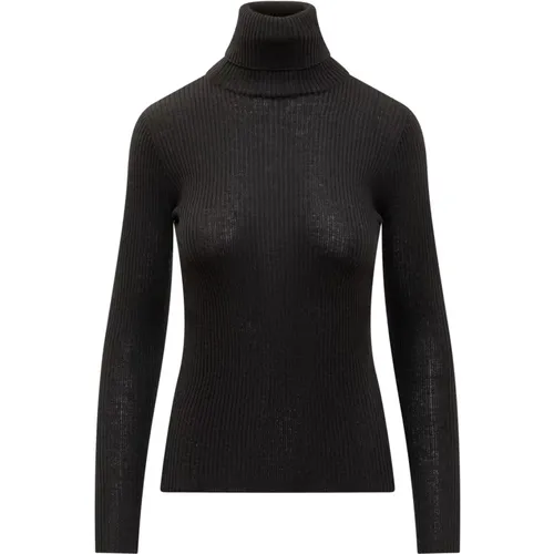 Gerippter Rollkragenpullover , Damen, Größe: M - Jucca - Modalova