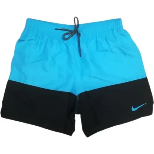 Türkise Split-Badeshorts , Herren, Größe: L - Nike - Modalova