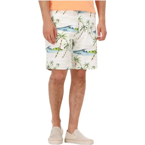 Herren Bedruckte Pima Baumwollshorts , Herren, Größe: W33 - Scotch & Soda - Modalova