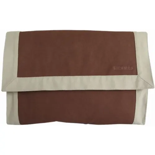 Pre-owned Cotton clutches , female, Sizes: ONE SIZE - Hermès Vintage - Modalova