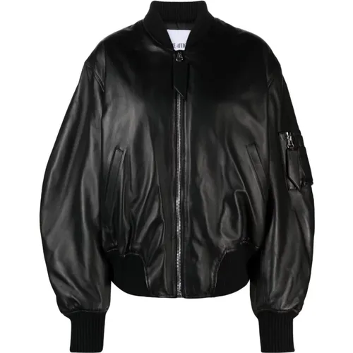 Leather Bomber Jacket , female, Sizes: 2XS - The Attico - Modalova