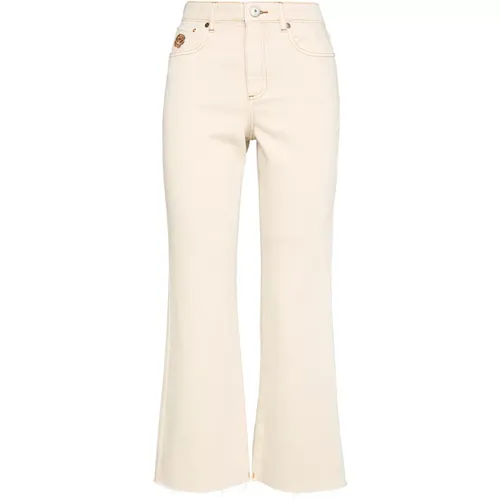 Garment-Dyed Cotton Bull Flares , Damen, Größe: W25 - MALIPARMI - Modalova