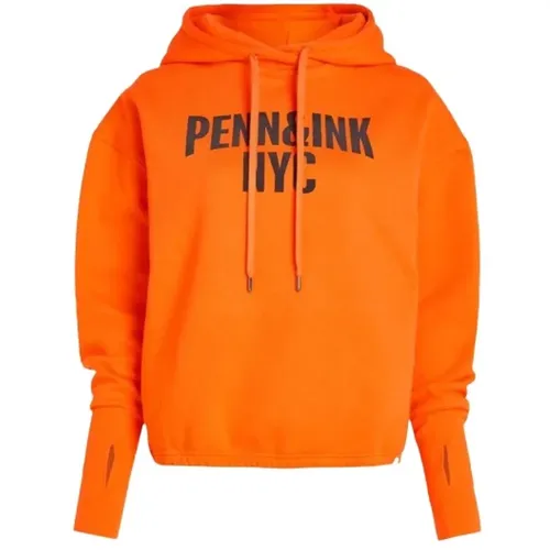 Bedruckter Hoodie für Männer , Damen, Größe: L - Penn&Ink N.Y - Modalova