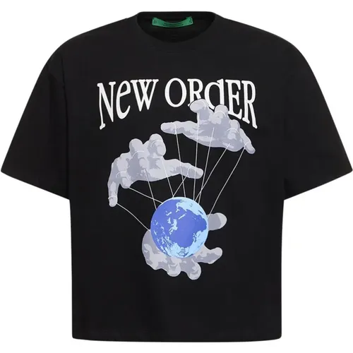 New Order Tee Schwarzes Baumwoll T-Shirt - Garment Workshop - Modalova