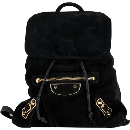 Pre-owned Suede backpacks , female, Sizes: ONE SIZE - Balenciaga Vintage - Modalova