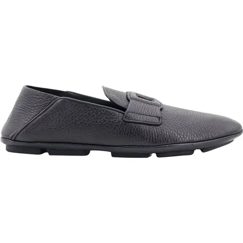 Schwarze Loafer Schuhe , Herren, Größe: 41 1/2 EU - Dolce & Gabbana - Modalova