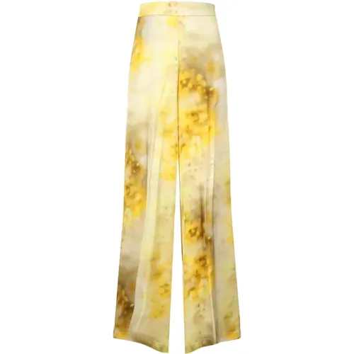 Floral Palazzo Pants , female, Sizes: XS, S - pinko - Modalova