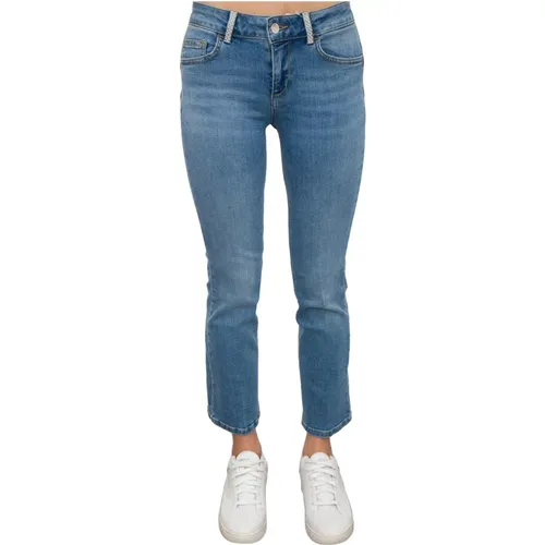Blaue Denim Regular Fit Jeans , Damen, Größe: W27 - Liu Jo - Modalova