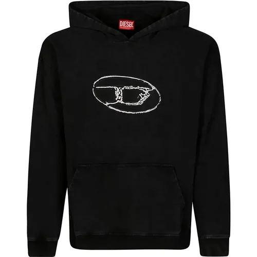 Logo Hoodie S-Boxt-Hood-Q7 , Herren, Größe: S - Diesel - Modalova