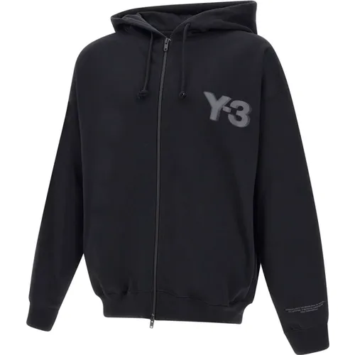 Cotton Hooded Sweatshirt Full Zip , male, Sizes: S, XL, M, L - Y-3 - Modalova