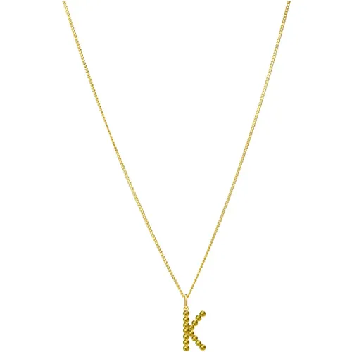 Bubble Letter Necklaces Gold , female, Sizes: ONE SIZE - Vedder & Vedder - Modalova