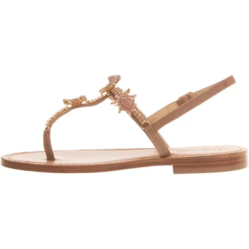 Rosa Sandalen Multicolor Marine Stil , Damen, Größe: 36 EU - Paola Fiorenza - Modalova