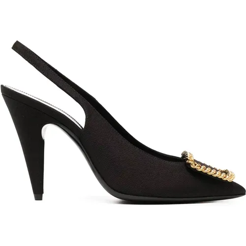 Schwarze Sulpice Slingback Pumps - Saint Laurent - Modalova