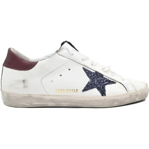 Blaue Glitzerstern Sneakers , Damen, Größe: 39 EU - Golden Goose - Modalova