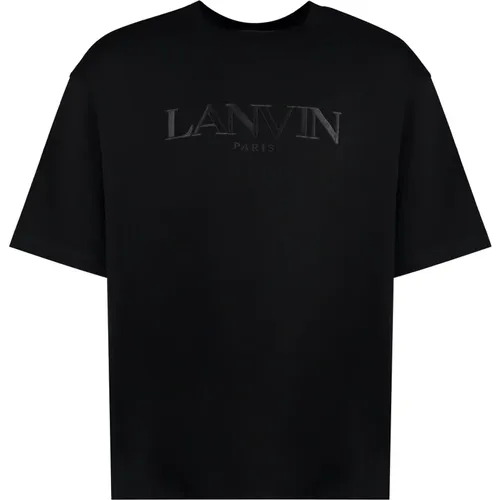 Logo cotton t-shirt , male, Sizes: S - Lanvin - Modalova