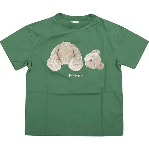 Brown Bear T-Shirt , unisex, Sizes: 10 Y - Palm Angels - Modalova