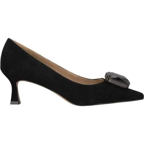 Square Toe Leather Heel Shoe , female, Sizes: 4 UK, 2 UK, 5 UK - Alma en Pena - Modalova