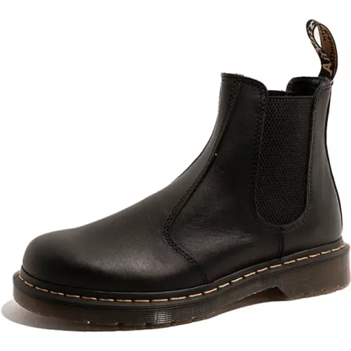 Schwarze Nappa Leder Chelsea Stiefel , Herren, Größe: 42 EU - Dr. Martens - Modalova