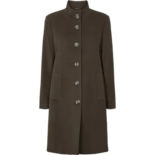 Single-Breasted Coat , female, Sizes: L, XS, S, 2XL - Sand - Modalova