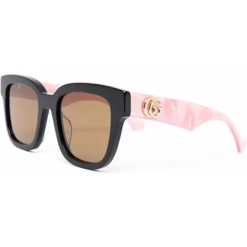 Schwarze Sonnenbrille mit Originalzubehör - Gucci - Modalova