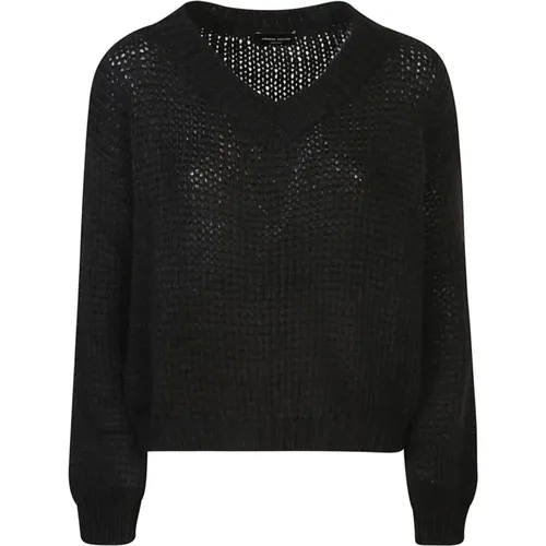 V-Neck Knitwear Aw24 , female, Sizes: L, M, S, XS - Roberto Collina - Modalova