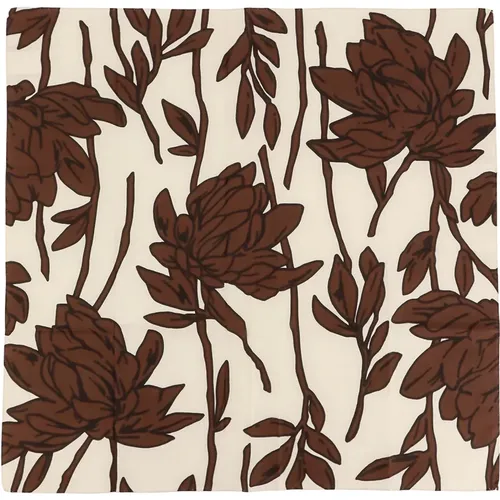Floral Print Cotton Scarf , female, Sizes: ONE SIZE - BRUNELLO CUCINELLI - Modalova
