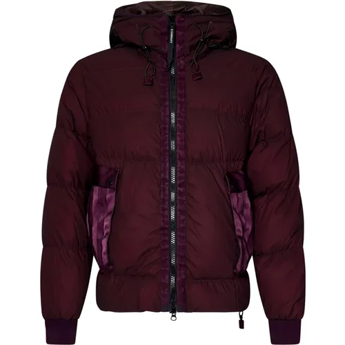 Bordeaux Coats with Goggle Hood , male, Sizes: S, M - C.P. Company - Modalova