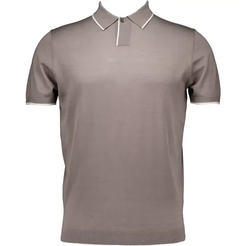 Button SS Polo Grau , Herren, Größe: M - Gentiluomo - Modalova