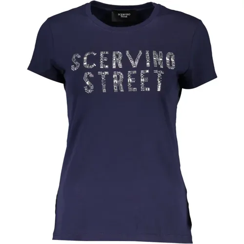 Short Sleeve T-Shirt with Sparkling Logo , female, Sizes: M, XL - Ermanno Scervino - Modalova