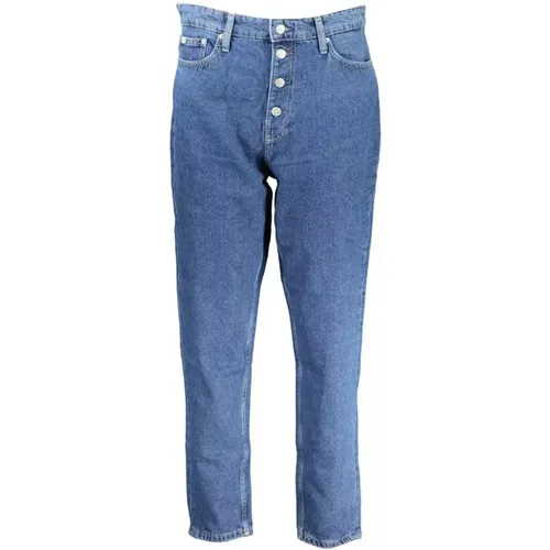 Buttoned Cotton Jeans with Logo Detail , female, Sizes: W31, W28, W29, W26, W27, W25, W30 - Calvin Klein - Modalova