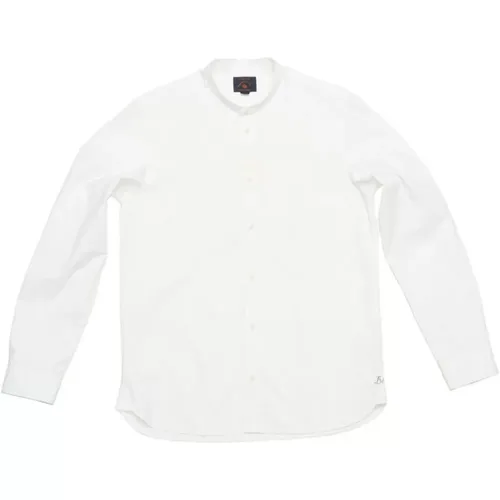 Striped Jacquard Shirt in , male, Sizes: XL - Blue de Gênes - Modalova