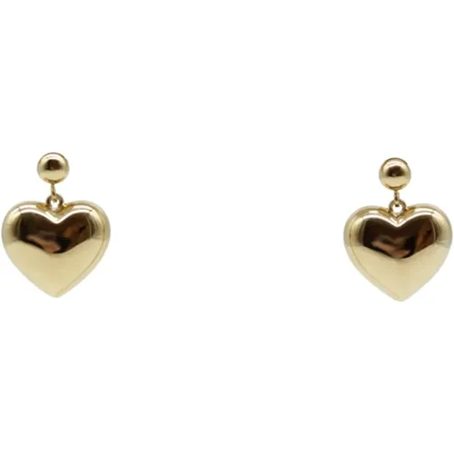 Heart-shaped Gold Plated Earrings , female, Sizes: ONE SIZE - Trine Tuxen - Modalova